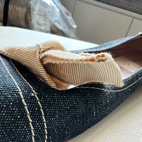 Jean Prada flat shoes with ribbon bow - size 8 1/2 - Picture 5 of 9